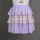 Hot sale purple embroidered chiffon fabric smocked ruffle dress